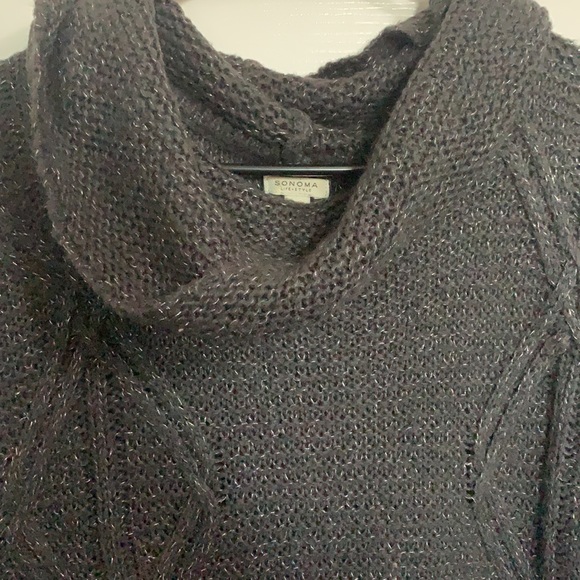 Sonoma Gray Swoop Neck Sweater. Size Large - Picture 2 of 4
